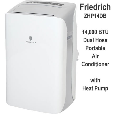friedrich zoneaire zhp14db 14,000 btu portable air conditioner