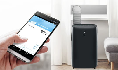 LG WiFi Self Evaporating Portable Air Conditioner lg wifi self evaporating portable air conditioner