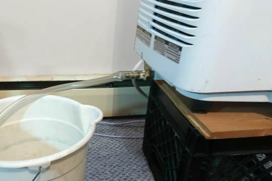 portable air conditioner draining
