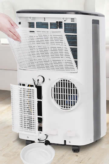what portable air conditioner does not need to be drained